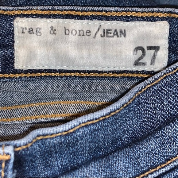 Rag & bone Shredded Zipper Skinny Capris Jeans sz 27 - Picture 5 of 11